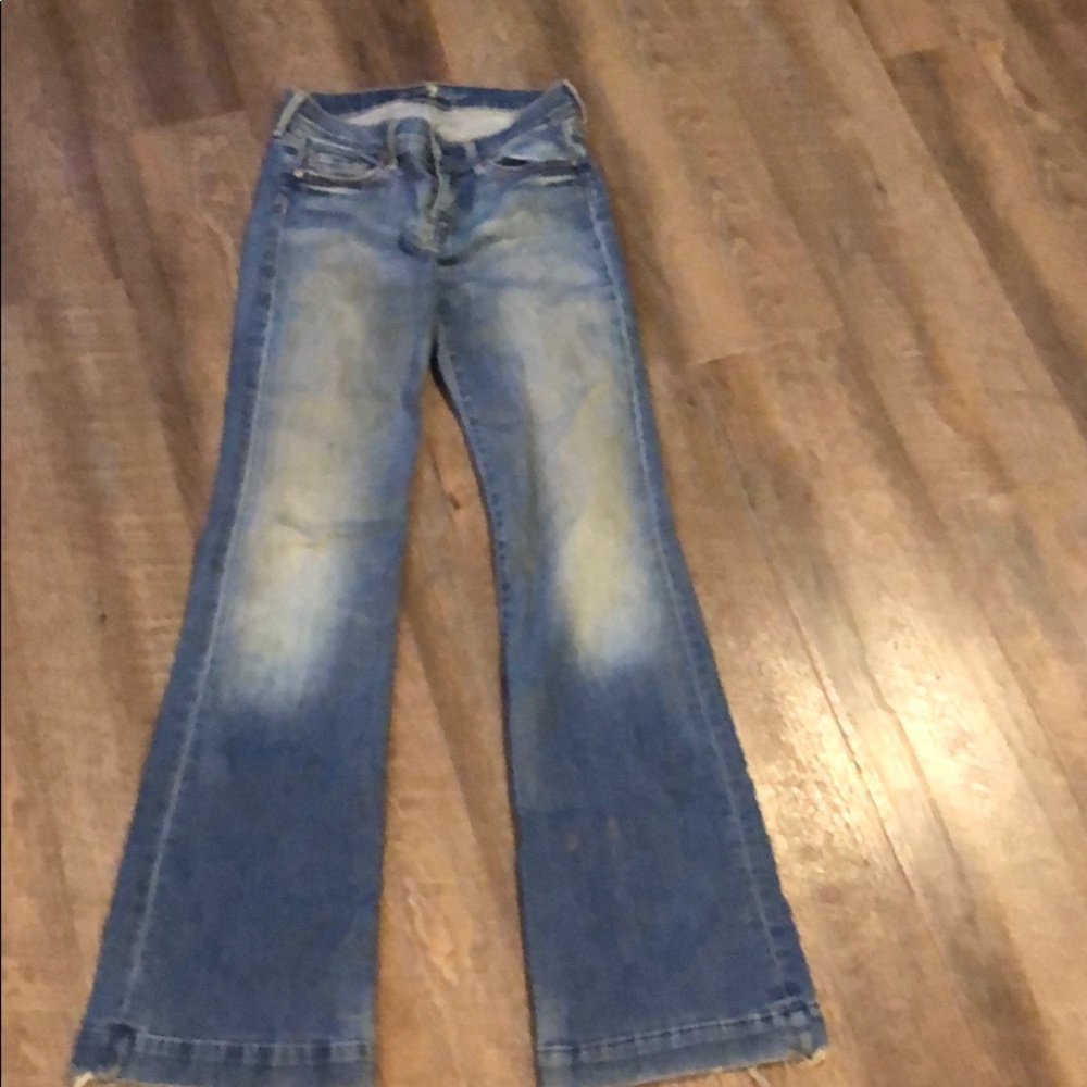 7 For All Mankind Women’s Light-Medium Blue Flare Jeans